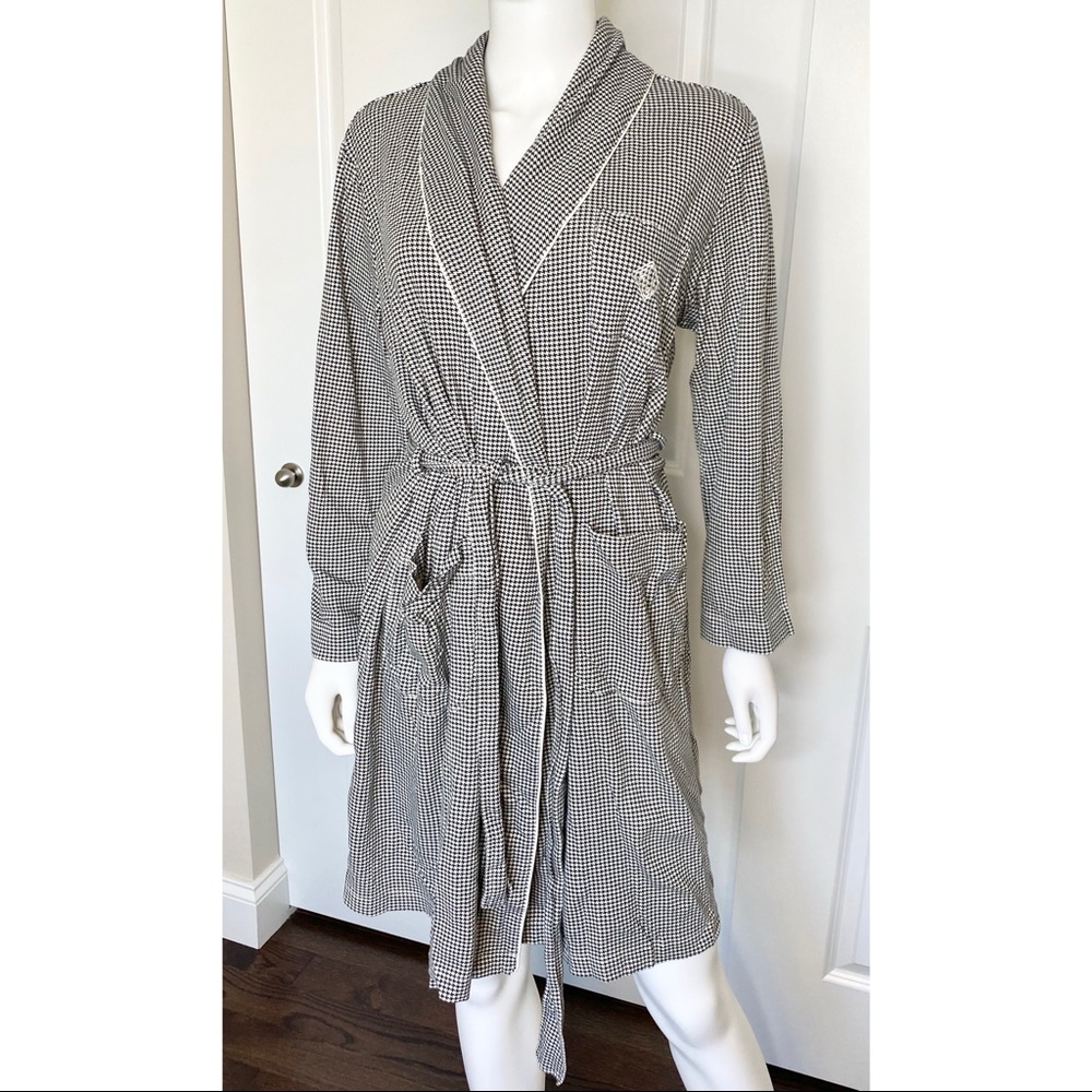 Ralph Lauren Houndstooth Print Robe